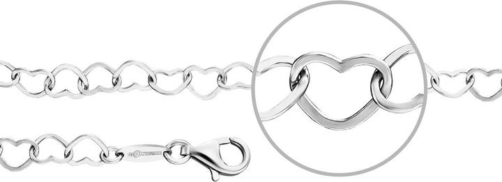 Immagine prodotto Der Kettenmacher Bracciale a cuore (19 cm, 925 Argento)