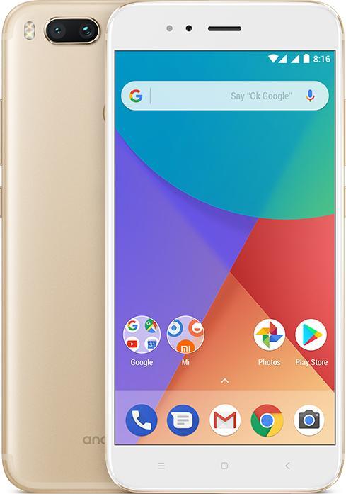Produktbild Xiaomi Mi A1 (32 GB, Gold, 5.50", Hybrid Dual SIM, 12 Mpx, 4G)
