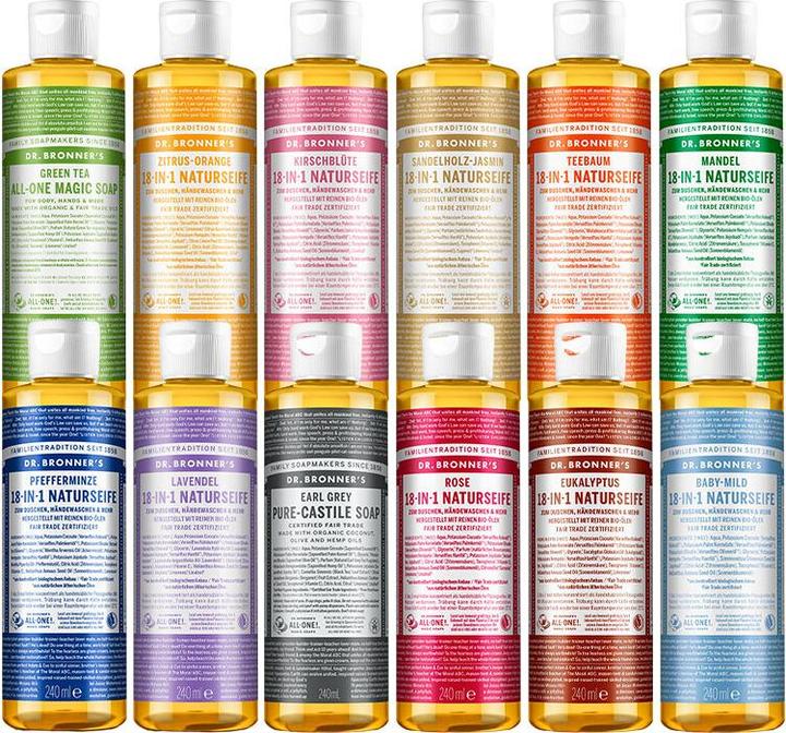 Immagine prodotto Dr. Bronner's 18-IN-1 Albero del tè (Sapone liquido, 240 ml)
