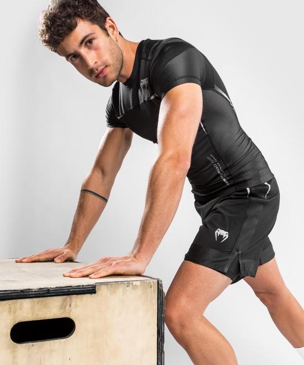 Actual product image Venum tempest 2.0 Rashguard Short Sleeves â€“ Black/Grey - XL (XL)