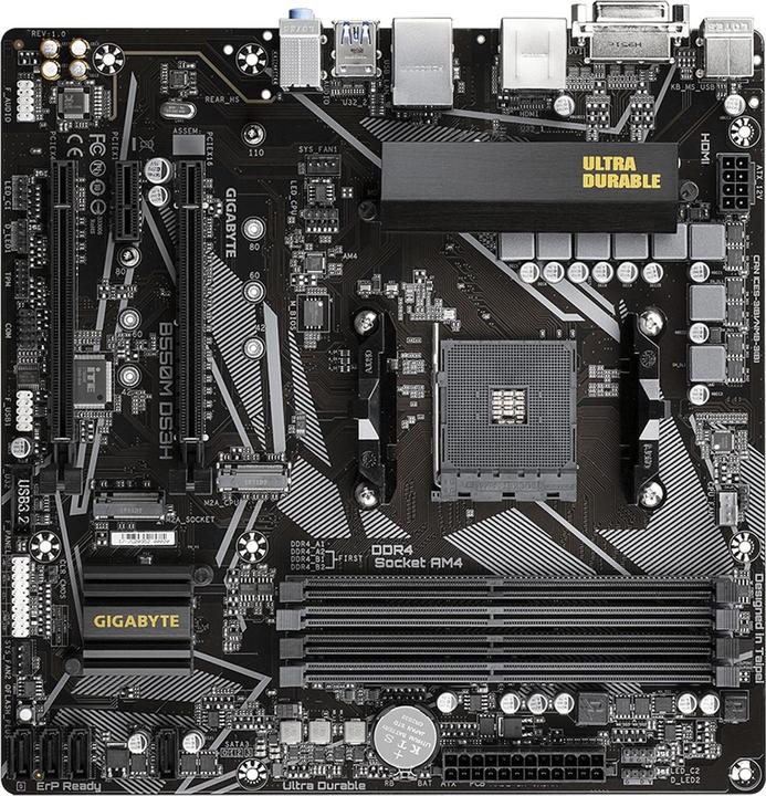 Actual product image Gigabyte B550M DS3H (AM4, AMD B550, mATX)