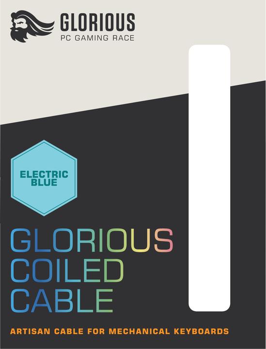 Produktbild Glorious PC Gaming Race Coiled Cable Electric Blue, USB-C auf USB-A Spiralkabel