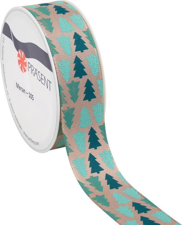 Produktbild Präsent Taftband "Tannenbäume"