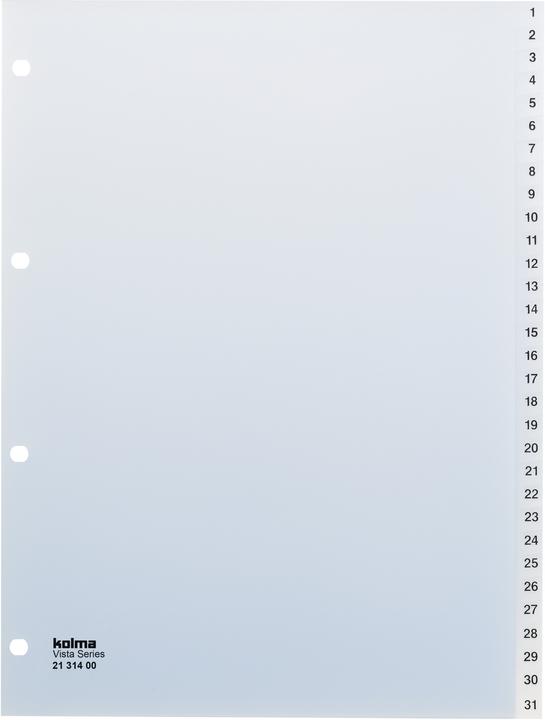Produktbild Kolma Register A4 Vista 1-31 31-teilig transparent farblos
