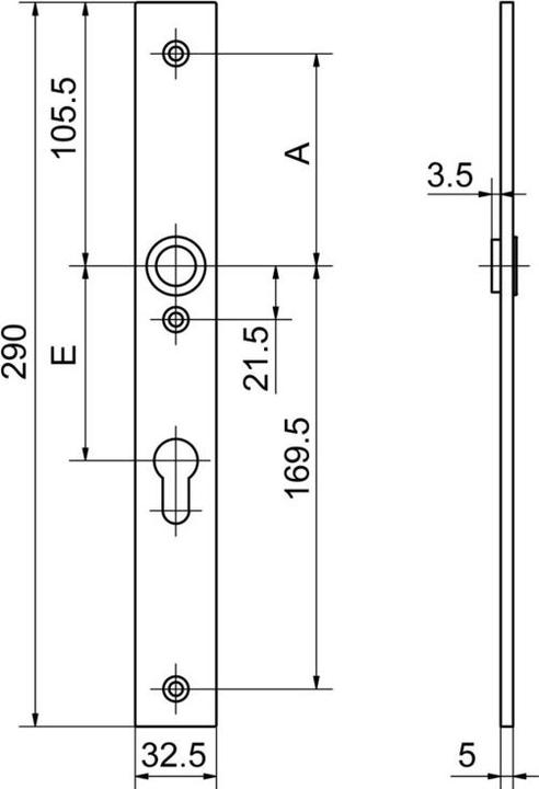 Produktbild Glutz Schutztürschild 52141, 52143 glide/easyfix® innen (Türschildgarnitur)