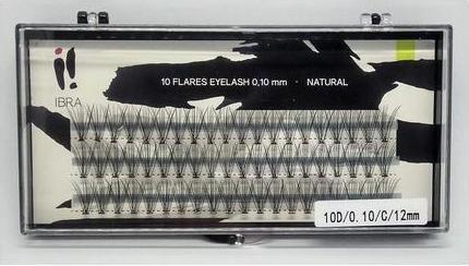 Actual product image Ibra Tufts Of False Eyelashes 0.10 C-12Mm (Artificial eyelashes)