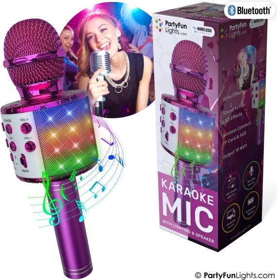 Actual product image PartyFun Lights Party Fun Lights - Karaoke microphone with speaker - Pink (605601)