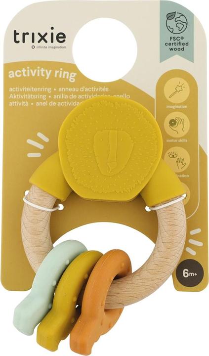 Immagine prodotto Trixie Baby Anello attività Leone in legno e silicone
