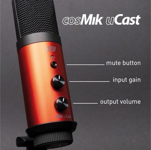 Image du produit ESI Audiotechnik Microphone à condensateur cosMik uCast avec logiciel inclus