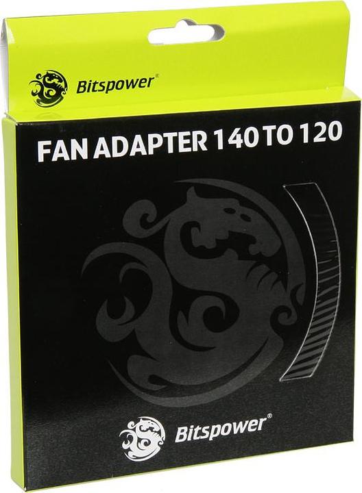 Actual product image Bitspower FAN ADAPTER 140mm to 120mm - black