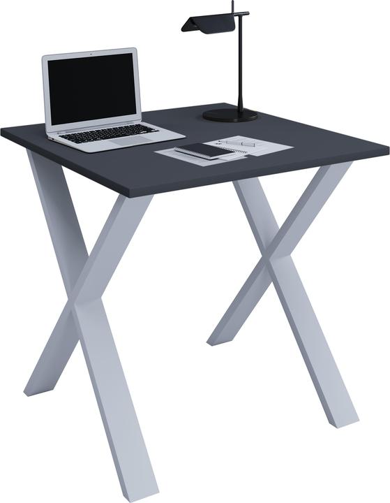 Produktbild VCM Schreibtisch Computertisch Lona X Silber (80 x 80 x 76 cm)