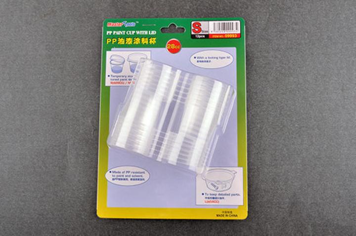 Immagine prodotto Master Tools Bicchiere per vernice in PP con coperchio-----S-taglia 28cc X 12pz