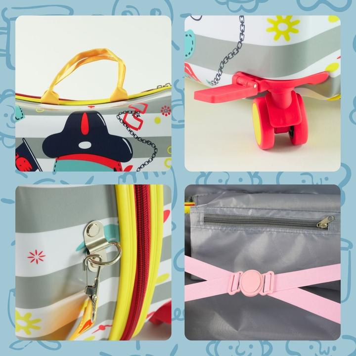 Produktbild Hermex Kinderkoffer Hartschalenkoffer Reisegepäck Kindertrolley Koffer (18 l, Handgepäck (bis 50l))