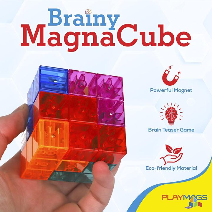 Actual product image Playmags Brainy MagnaCube