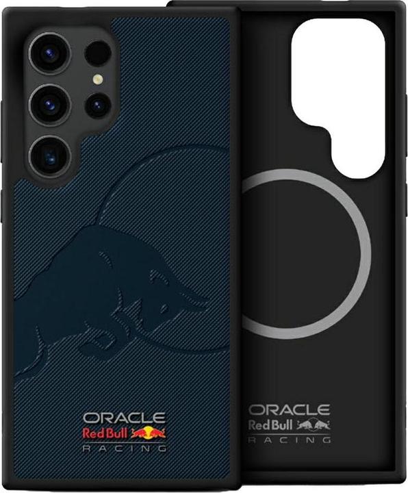 Produktbild Red Bull Leather Meshed Debossed Bull MagSafe Case for Samsung Galaxy S25 Ultra Navy Blue (Samsung Galaxy S25 Ultra)