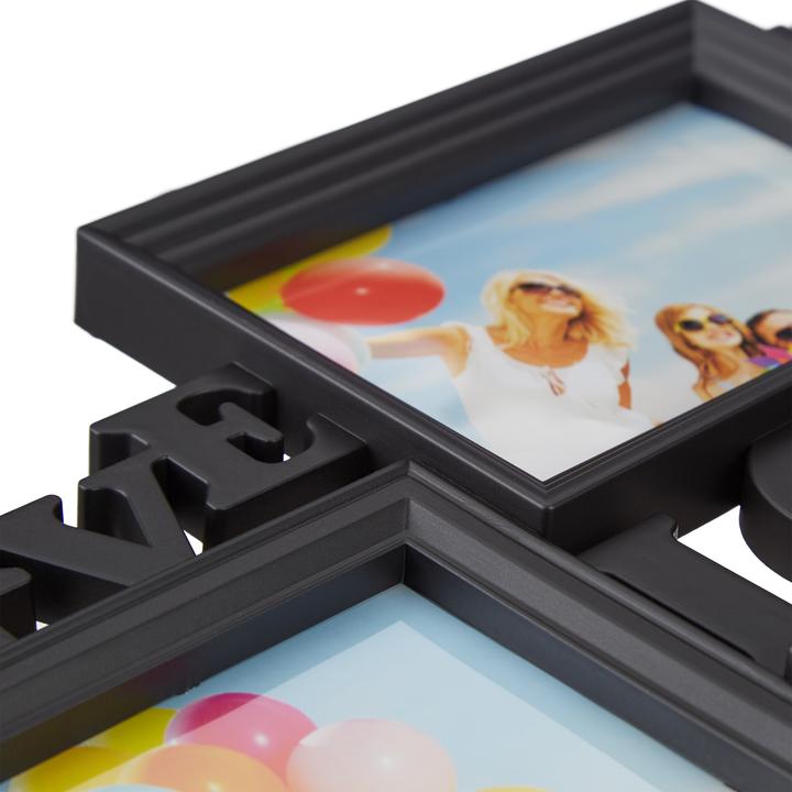 Immagine prodotto Relaxdays Portafoto multiplo Live Love Laugh (18 x 13 cm, 10 x 15 cm, 10 x 10 cm)