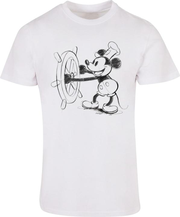 Actual product image Absolute Cult Mickey Mouse - Steamboat Sketch Basic T-Shirt - 115329 (4XL)