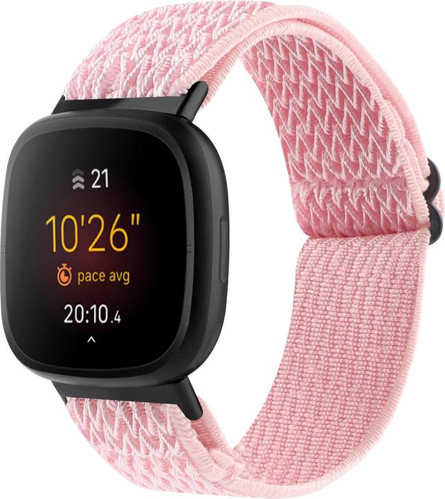 Cover-Discount Fitbit Versa 4 / Sense 2 - Nylon Replacement Bracelet Pink (Nylon)