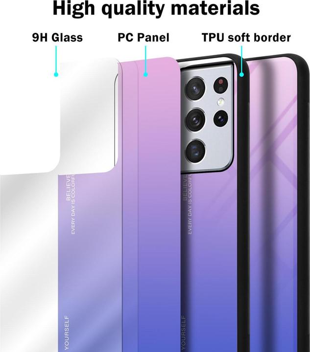 Actual product image Cadorabo TPU 2 colors glass cover (Samsung Galaxy S21 Ultra)