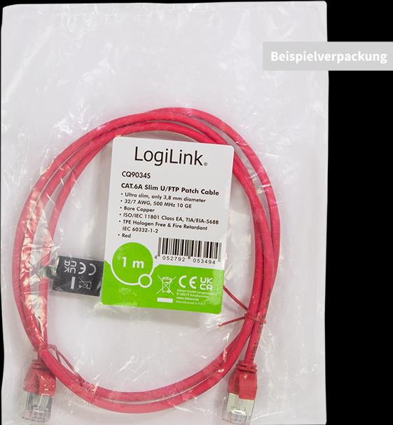 Actual product image LogiLink Network cable (STP, CAT6a, 1.50 m)