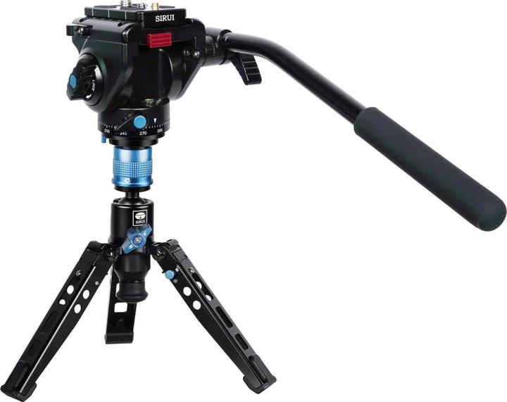 Actual product image Sirui P-424FS + VA5 Carbon monopod 168 cm with stand spreader + video head (Metal, Carbon)