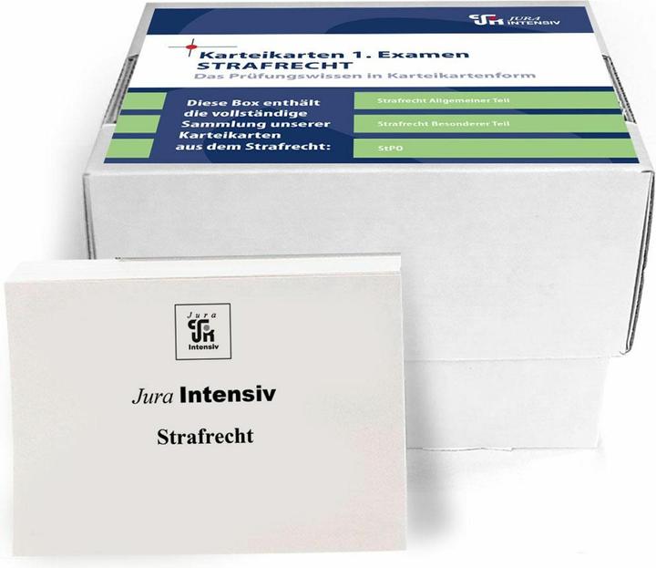 Produktbild Karteikarten 1. Examen Strafrecht - Materielles Recht (261 x)