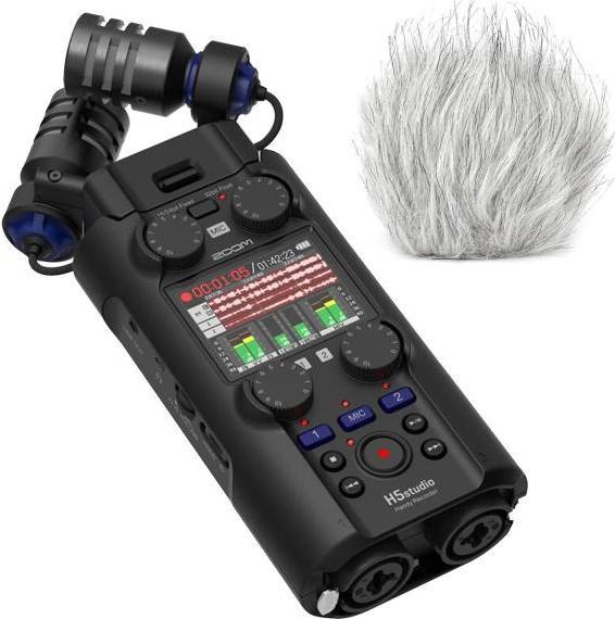 Produktbild Zoom Audio-Recorder H5 Studio mit Fell-Windschutz (Mehrspurrecorder)