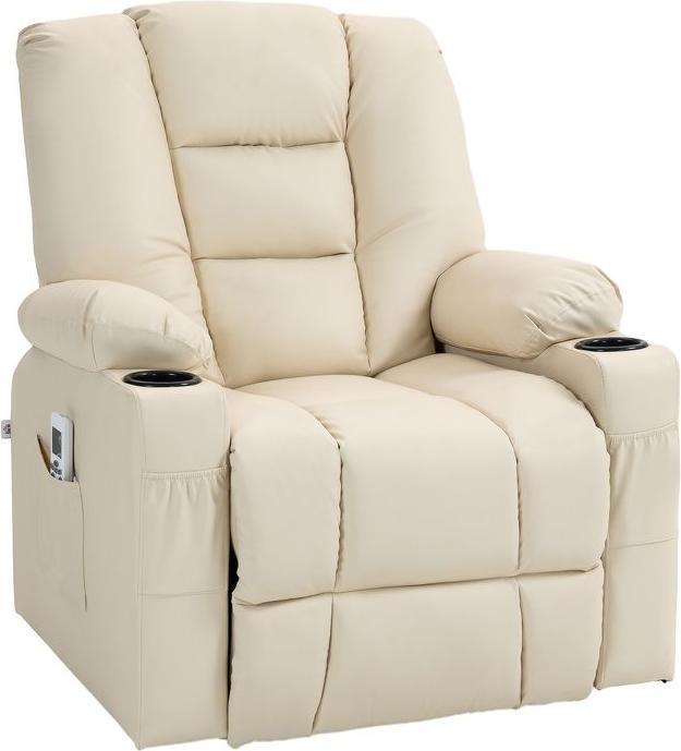 Produktbild Swisshandel24 Relaxsessel Aufstehhilfe elektrisch Fernsehsessel USB Massagesessel Fernbedienung Rollen Creme