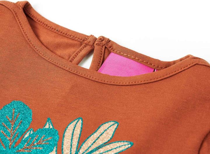 Immagine prodotto VidaXL Camicia da bambino a maniche lunghe Cognac 92,Materiale: 95 % cotone. 5 (92)