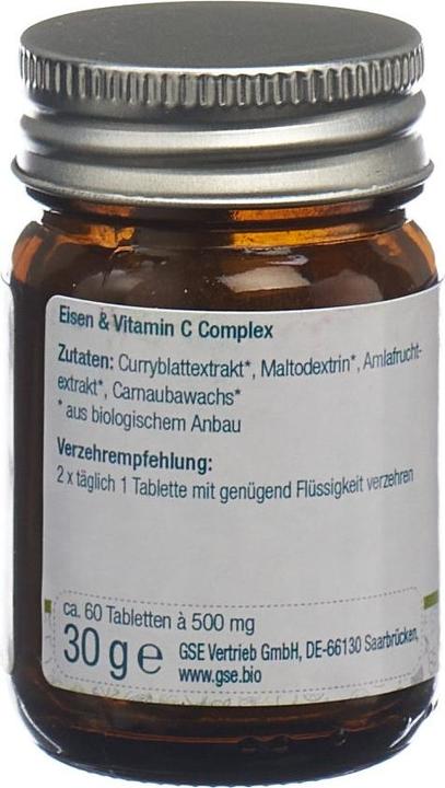 Produktbild GSE Eisen + Vitamin C Complex Bio Tabl (60 Stück, Tabletten, 123 g)