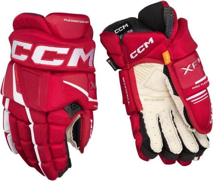 CCM Tacks XF Pro SR Hockeyhandschuhe (15"/38cm, Rot/Weiss (13)) (13)