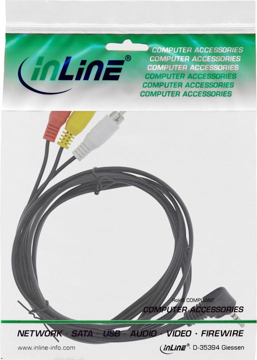 Produktbild InLine 3.5mm—Cinch (1.50 m, 3.5mm Klinke (AUX), Cinch)