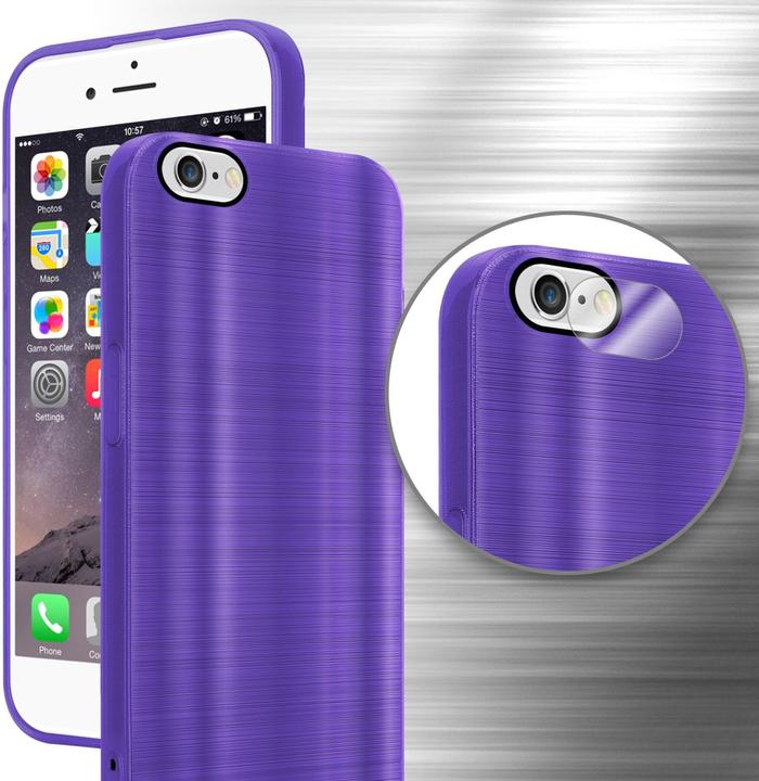Produktbild Cadorabo Hülle für Apple iPhone 6 / 6S im TPU Brushed Kameraschutz LM160 Style (Apple iPhone 6)