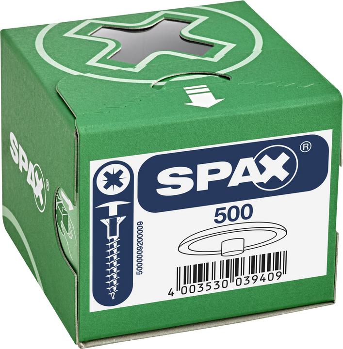 Actual product image Spax Cap R 89013 head bore white plastic