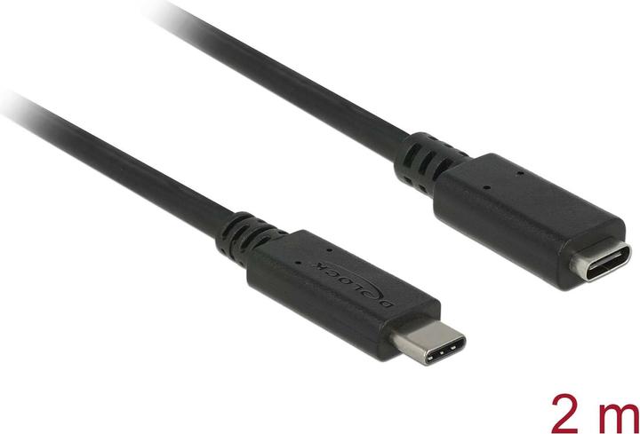 Actual product image Delock SuperSpeed USB-C male - female (2 m, USB 3.1, 15 W)