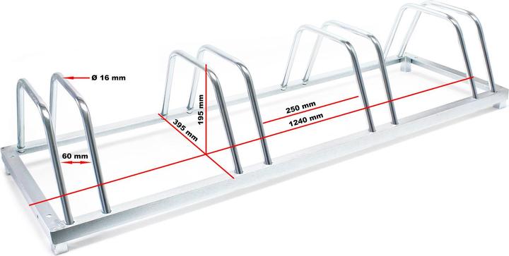 Actual product image Wiltec Bike stand for 4 bikes
