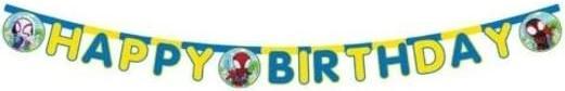 Produktbild Globos Europe Papiergirlande Happy Birthday FSC Spidey, 3mtr.