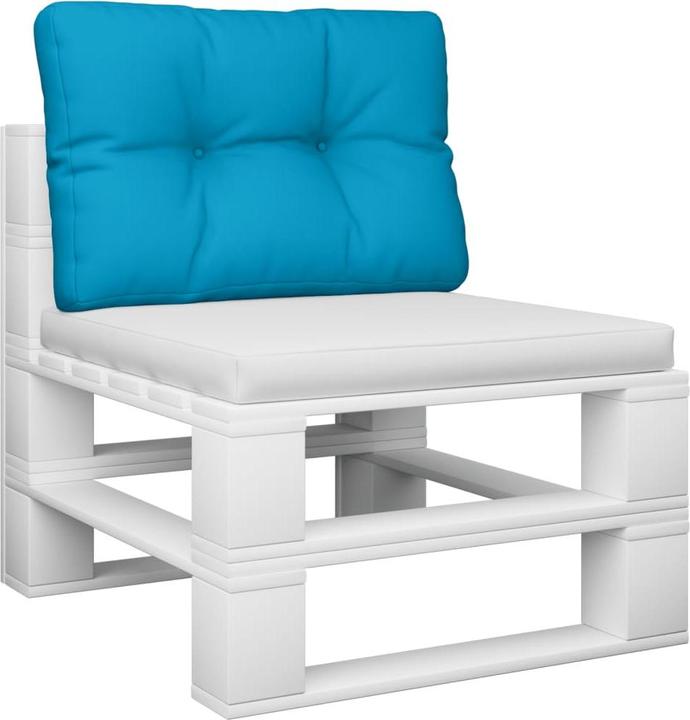 Produktbild VidaXL Palettenkissen Palettenpolster Palettensofa Rückenkissen Hellblau Stoff (120 x 40 x 12 cm)
