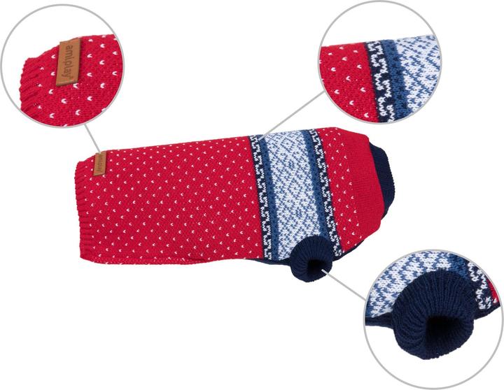 Immagine prodotto amiplay Maglione Cane Bergen 23cm Rosso