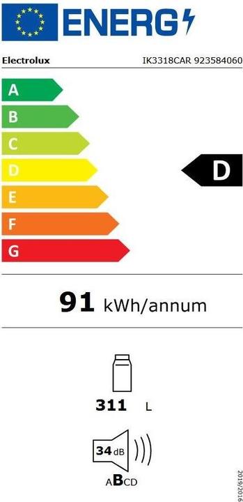 Energie-Label Electrolux IK3318CAR (311 l)