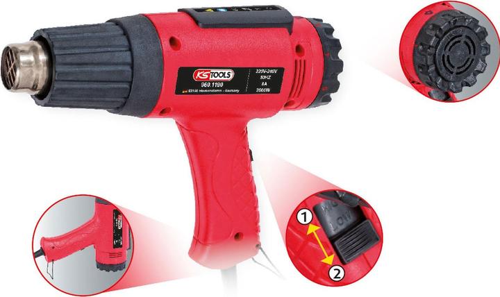 Produktbild KS Tools Heissluftgebläsepistolen-Satzincl. 4 Aufsätze