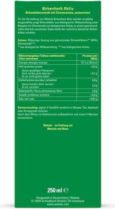 Produktbild Weleda Birkenherb Aktiv (2 Stück, Sirup, 1123 g)