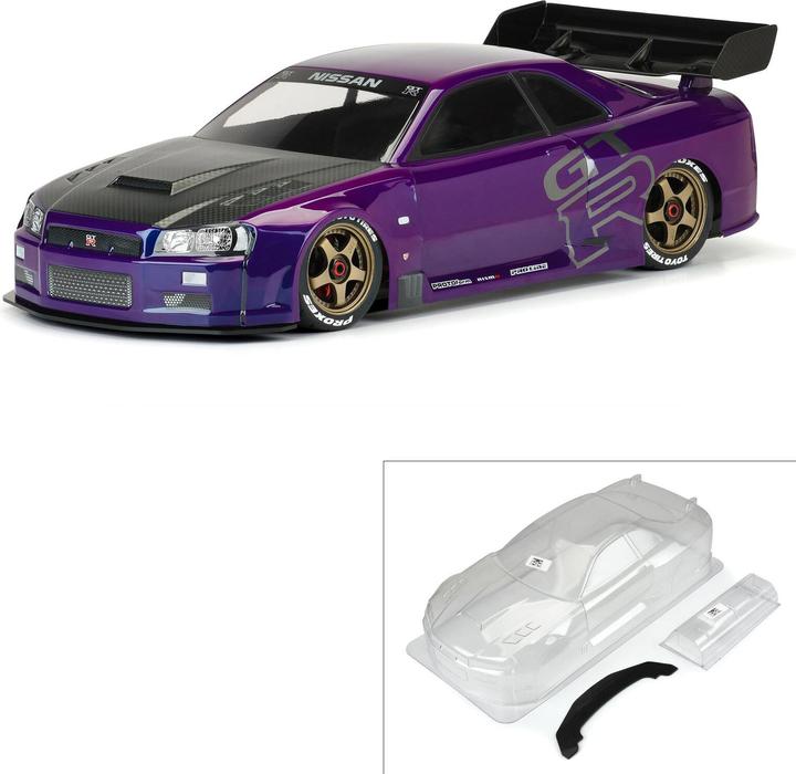 Produktbild Proline Karosserie Nissan Skyline GT-R R34 unlackiert, 1:7
