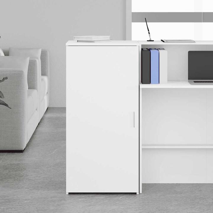 Actual product image VidaXL Storage cabinet White 50x45x103.5 cm Wood-based cabinet Filing cabinet