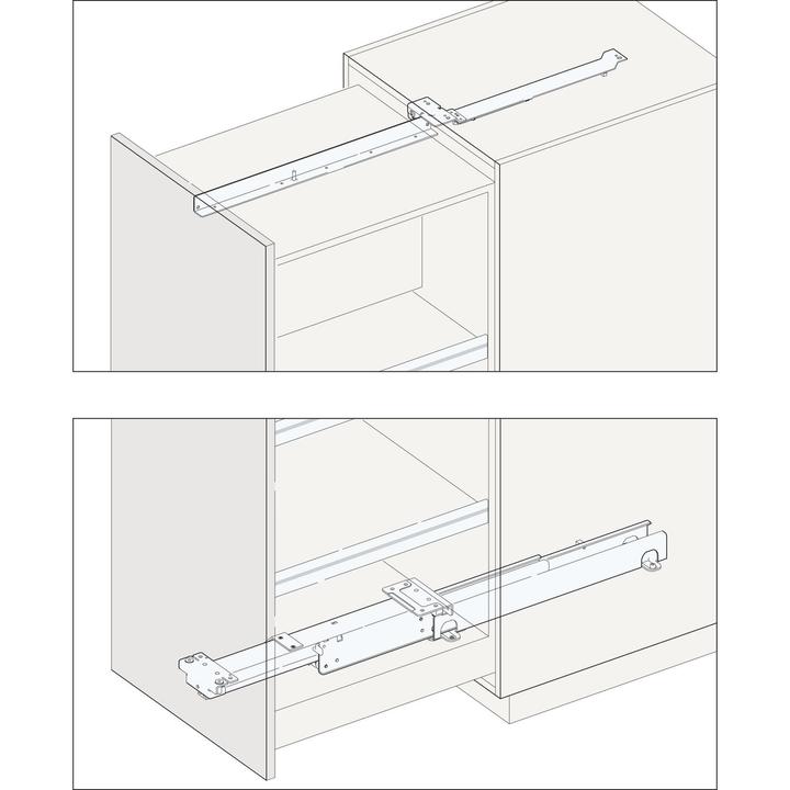 Productafbeelding HAWA Hoge kastfronten met volledig uittrekbare lopers -FORTE voor houten constructies