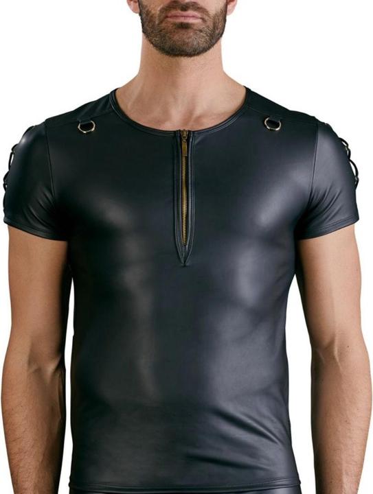 Nek Camicia opaca con cerniera e allacciatura