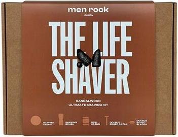 Immagine prodotto Men Rock Dárková sada holicí péče Sandalwood (Set regalo per la rasatura classica definitiva) (Balsamo dopobarba)