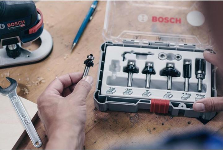 Produktbild Bosch Professional Zubehör 6-teiliges Rand- und Kantenfräser-Set, 6-mm-Schaft für Handfräsen