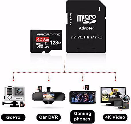 Actual product image Arcanite 128 GB microSDXC-Speicherkarte (128 GB, microSDXC, U3, UHS-I)