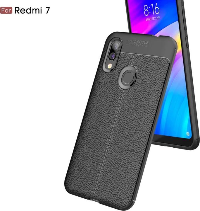 Produktbild Screenguard Xiaomi Redmi 7 Hülle Leather Design TPU Cover (Xiaomi Redmi 7)